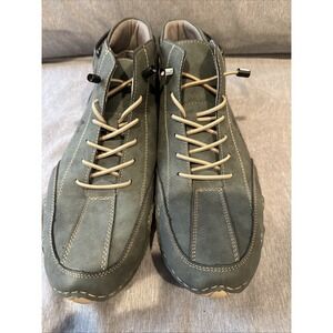 Salkin Men 45 US11 Italian Leather Breathable‎ Comfy Moccassin Shoes Sage Green